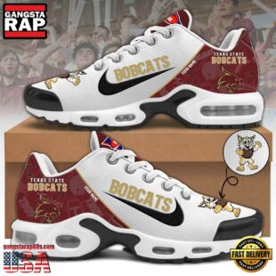 Texas State Bobcats Football Mascot Symbol Custom Air Max Plus Shoes