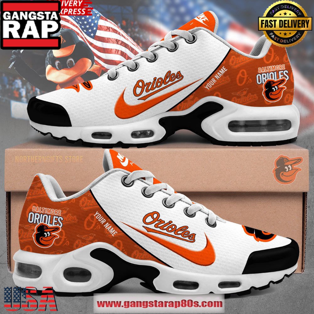 Baltimore Orioles 2025 Custom Name Air Max Plus Shoes Running Sneakers Baltimore Orioles 2025 Custom Name Air Max Plus Shoes Running Sneakers