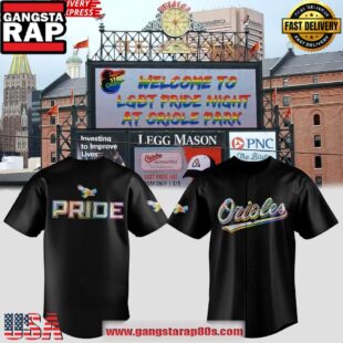 Baltimore Orioles Pride Night 2025 Black Baseball Jersey