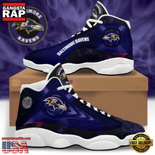 Baltimore Ravens NFL Air Jordan 13 Shoes For Fans