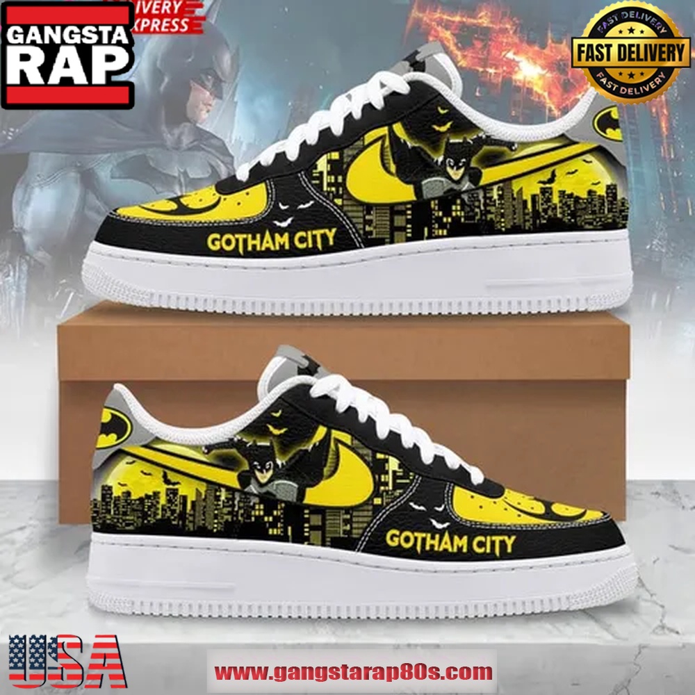 Batman Gotham City Limited Edition Air Force 1 Sneakers Shoes Batman Gotham City Limited Edition Air Force 1 Sneakers Shoes