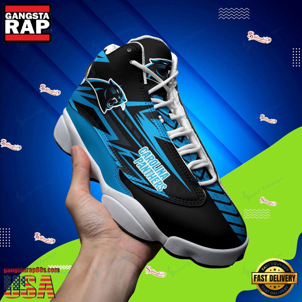 NFL Carolina Panthers New Design Air Jordan 13 Running Sneakers Shoes For Fans NFL Carolina Panthers New Design Air Jordan 13 Running Sneakers Shoes For Fans