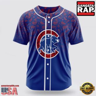 Chicago Cubs Paisley Pattern MLB Baseball Jersey