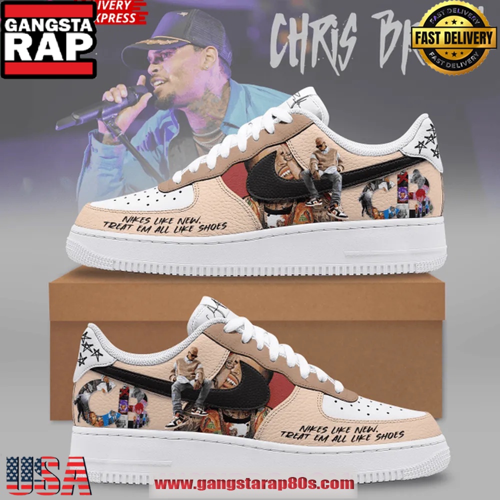 Chris Brown Nike Like New Limited Edition Air Force 1 Sneakers Shoes Chris Brown Nike Like New Limited Edition Air Force 1 Sneakers Shoes