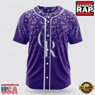 Colorado Rockies Paisley Pattern MLB Baseball Jersey