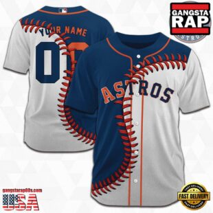 Custom Name And Number Houston Astros MLB Baseball Jersey