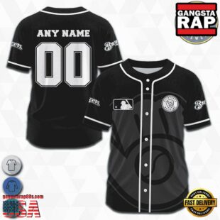Custom Name And Number Milwaukee Brewers MLB Team Baseball Jersey
