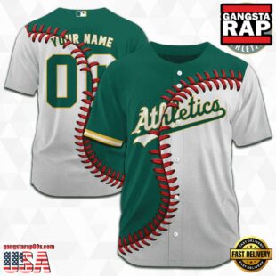 Custom Name And Number Oakland Athletics MLB Baseball Jersey