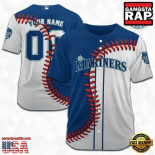 Custom Name And Number Seattle Mariners MLB Baseball Jersey