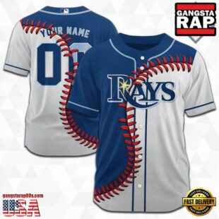 Custom Name And Number Tampa Bay Rays MLB Baseball Jersey