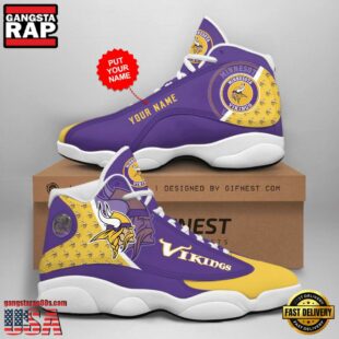Custom Name Minnesota Vikings NFL Air Jordan 13 For Men Women
