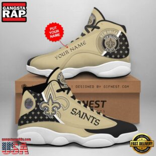 Custom Name New Orleans Saints NFL Air Jordan 13 For Men Women