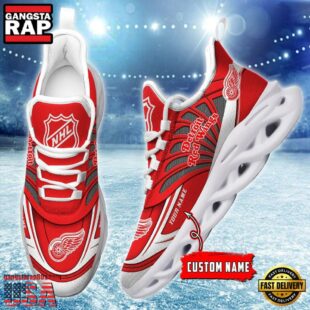 Custom Name NHL Detroit Red Wings Team Max Soul Shoes