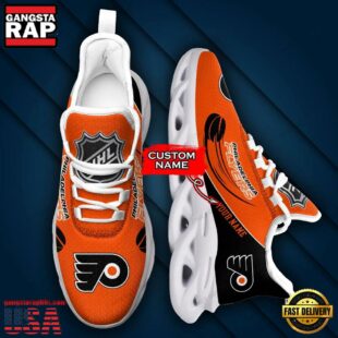 Custom Name NHL Philadelphia Flyers Team Sport Max Soul Shoes