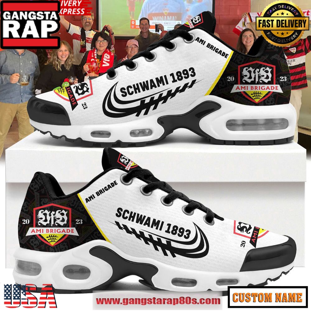 Custom VfB Stuttgart Fan Sneakers Schwami 1893 Special Air Max Plus Shoes Running Sneakers Custom VfB Stuttgart Fan Sneakers Schwami 1893 Special Air Max Plus Shoes Running Sneakers