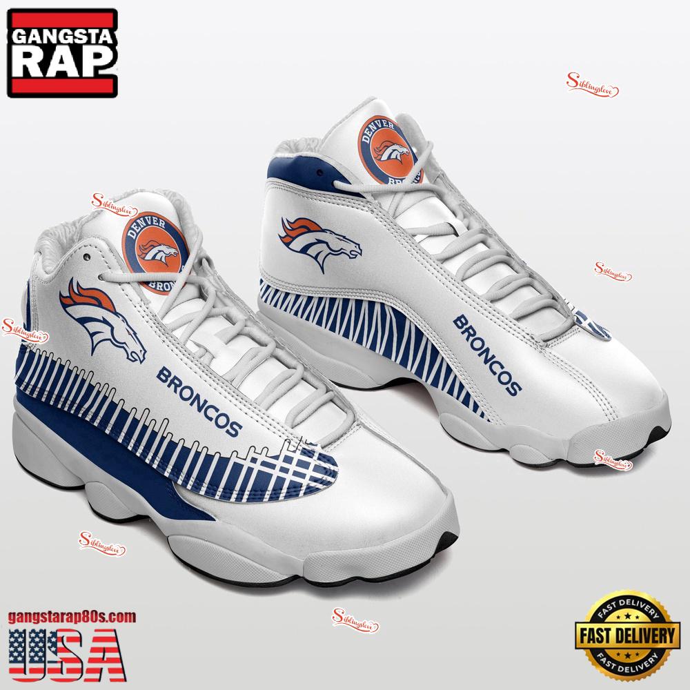 NFL Denver Broncos New Design Air Jordan 13 Running Sneakers Shoes For Fans NFL Denver Broncos New Design Air Jordan 13 Running Sneakers Shoes For Fans