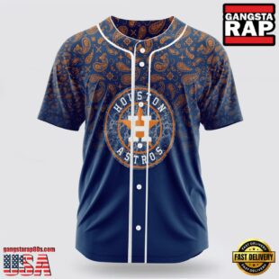 Houston Astros Paisley Pattern MLB Baseball Jersey