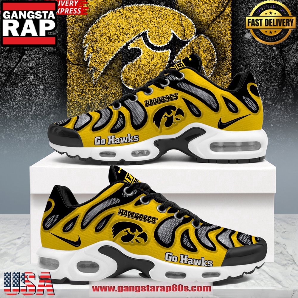 Iowa Hawkeyes Go Hawks Air Max Plus Shoes Running Sneakers Iowa Hawkeyes Go Hawks Air Max Plus Shoes Running Sneakers