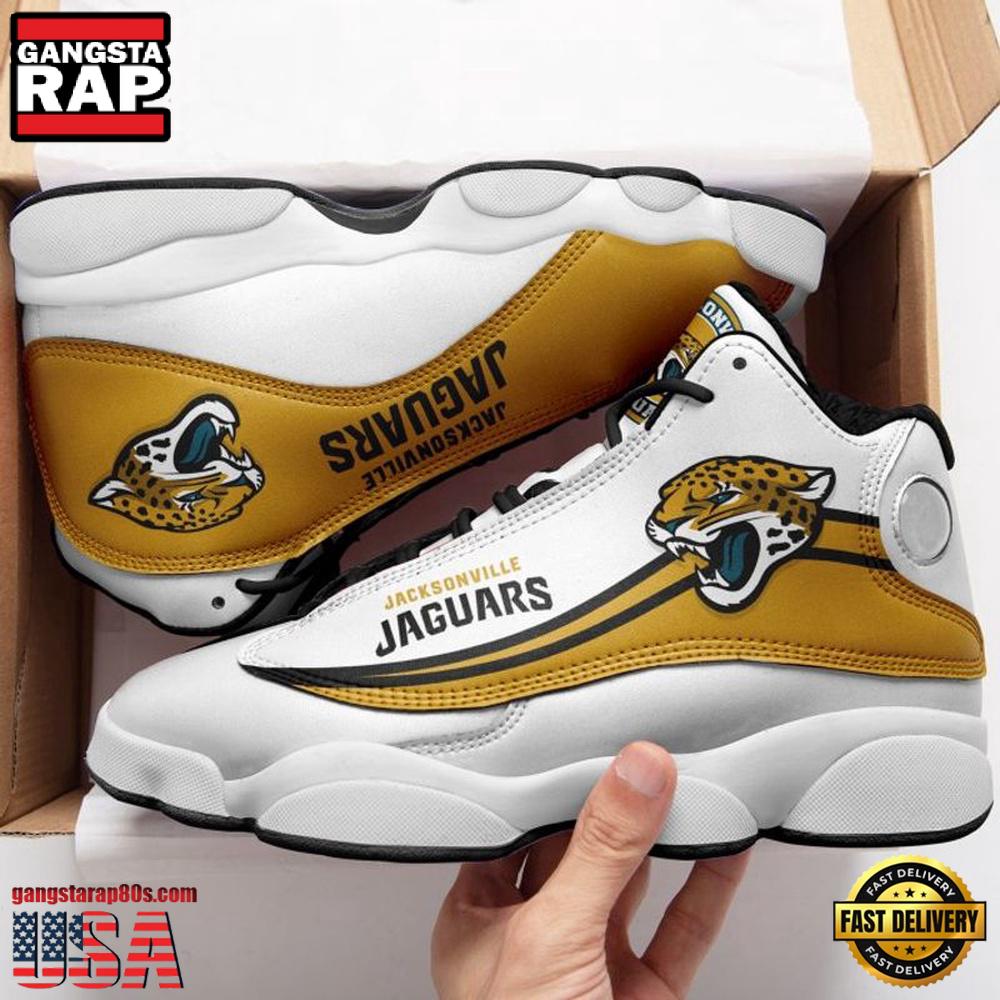 NFL Jacksonville Jaguars Team New Design Air Jordan 13 Running Sneakers Shoes NFL Jacksonville Jaguars Team New Design Air Jordan 13 Running Sneakers Shoes