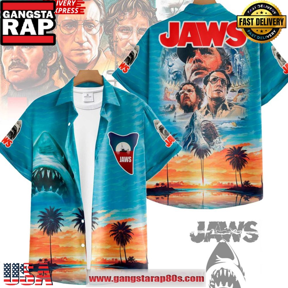 Jaws Summer 2025 Aloha Hawaiian Shirt Jaws Summer 2025 Aloha Hawaiian Shirt