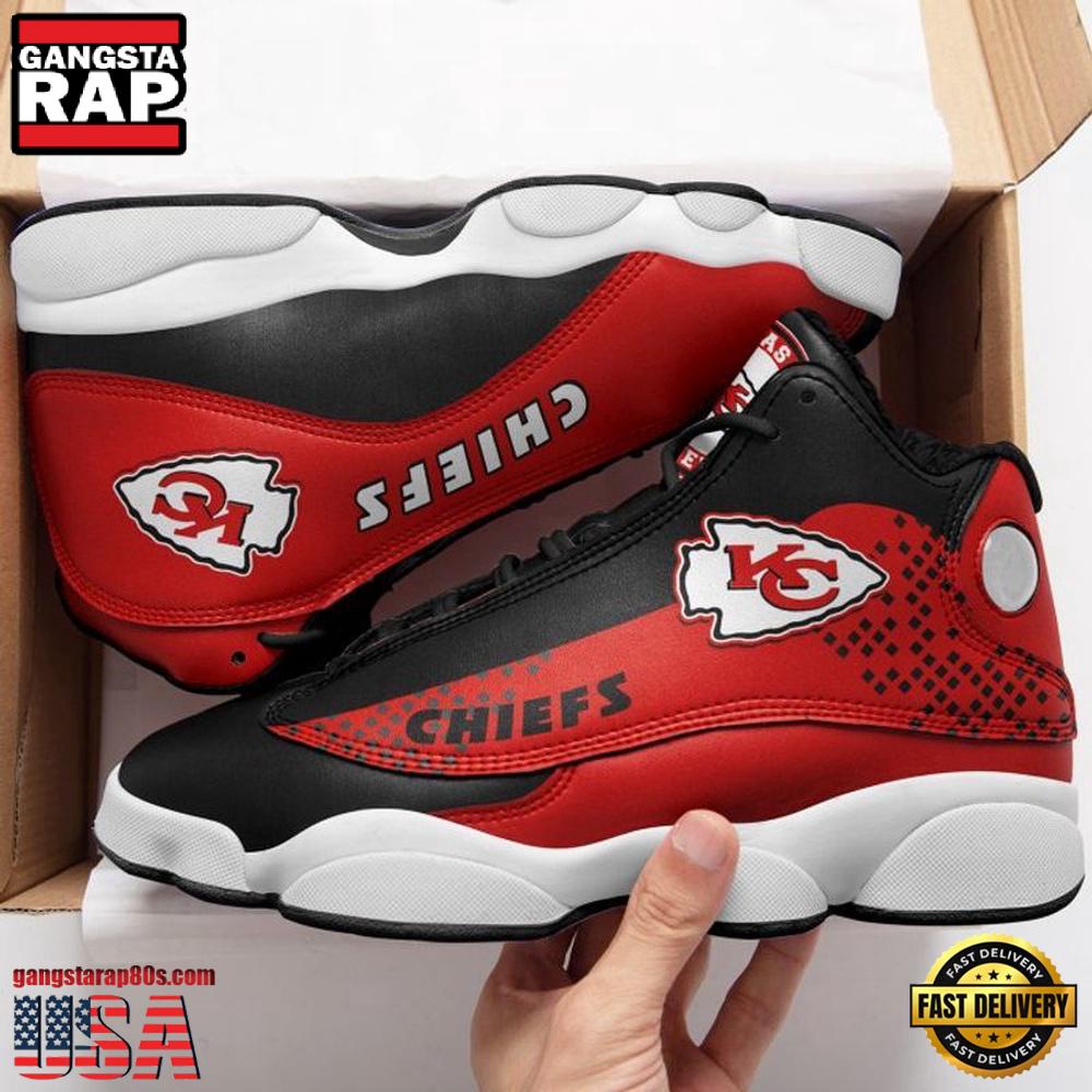 NFL Kansas City Chiefs Team Football New Design Air Jordan 13 Running Sneakers Shoes NFL Kansas City Chiefs Team Football New Design Air Jordan 13 Running Sneakers Shoes