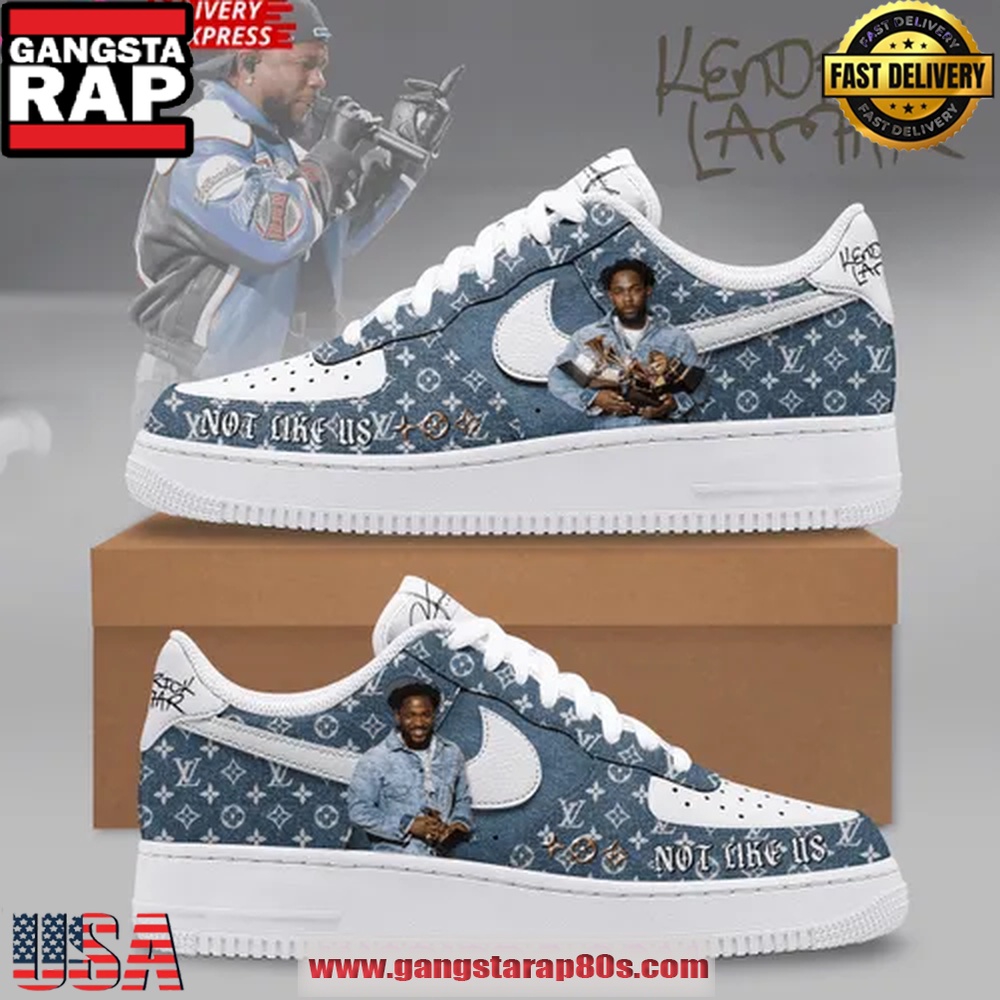Kendrick Lamar x LV x Not Like Us Air Force 1 Sneakers Shoes Kendrick Lamar x LV x Not Like Us Air Force 1 Sneakers Shoes