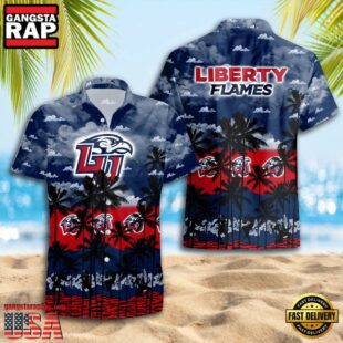 Liberty Flames Sport Summer Hawaiian Shirt