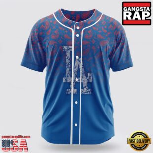 Los Angeles Dodgers Paisley Pattern MLB Baseball Jersey