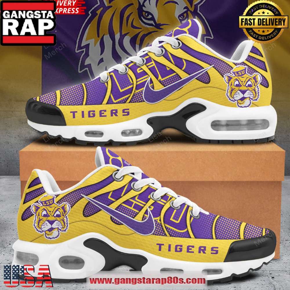 LSU Tiger Limited Edition Air Max Plus Shoes Running Sneakers LSU Tiger Limited Edition Air Max Plus Shoes Running Sneakers