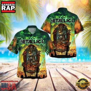 Metallica Jack Skellington Metallica Tour Summer Hawaiian Shirt