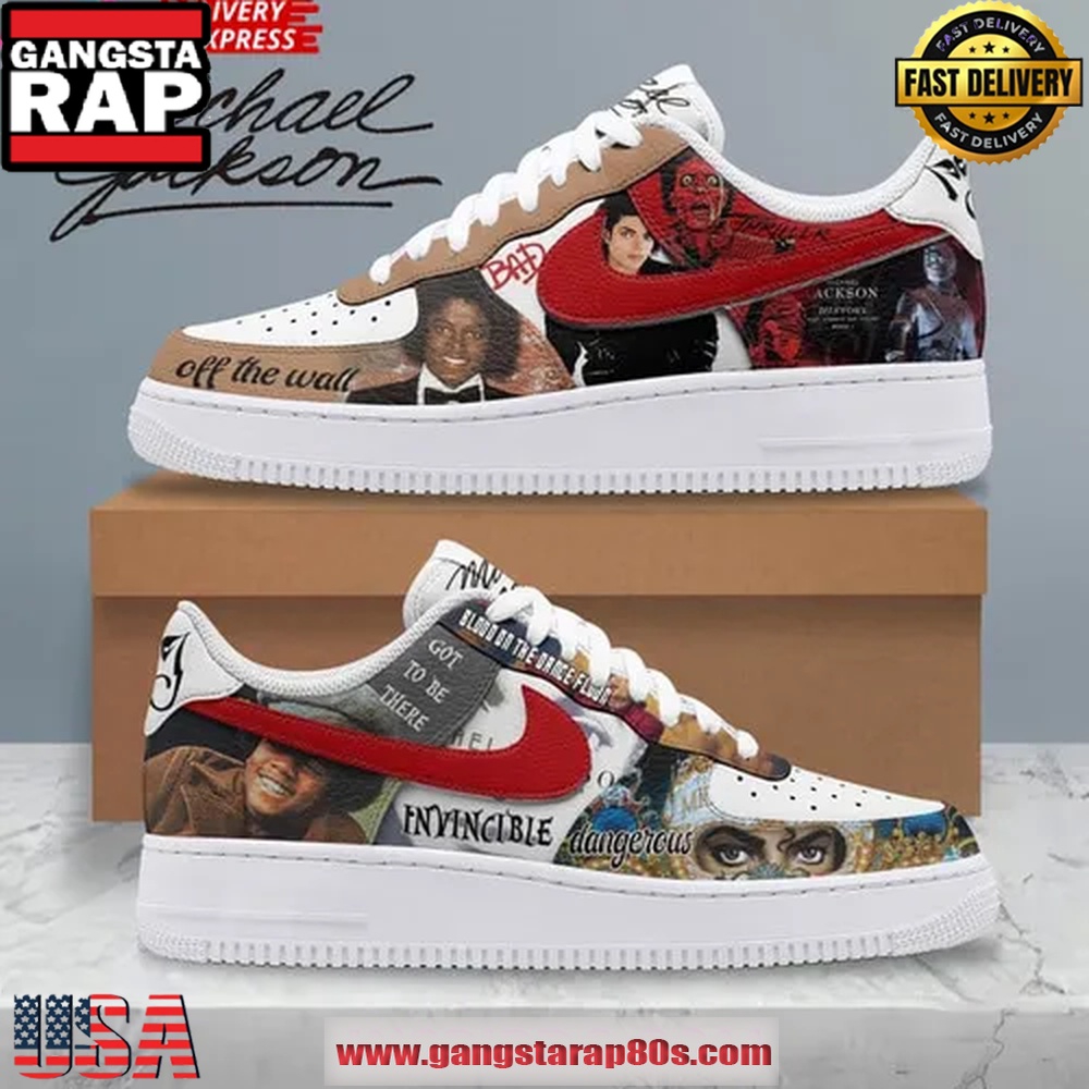 Michael Jackson The Albums Limited Edition Air Force 1 Sneakers Shoes Michael Jackson The Albums Limited Edition Air Force 1 Sneakers Shoes