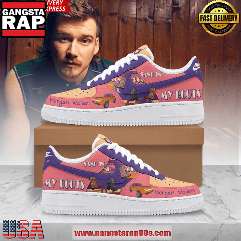 Morgan Wallen Sand In My Boots Edition Nike Air Force 1 Sneakers Shoes Morgan Wallen Sand In My Boots Edition Nike Air Force 1 Sneakers Shoes
