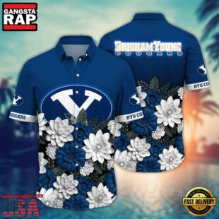 NCAA BYU Cougars Flower Tropical Summer Beach Hawaiian Shirt