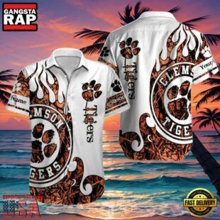 NCAA Clemson Tigers Custom Name Cheap Hawaiian Shirt