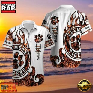 NCAA Clemson Tigers Custom Name Cheap Hawaiian Shirt