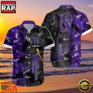 NCAA Custom Name Northwestern Wildcats Hawaiian Shirt Cheap For Mens Womens.jpg