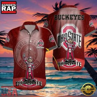 NCAA Custom Name Ohio State Buckeyes Hawaiian Shirt For Men And Women