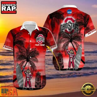 NCAA Custom Name Ohio State Buckeyes Hawaiian Shirt Man