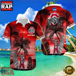 NCAA Custom Name Ohio State Buckeyes Hawaiian Shirt Man