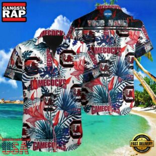 NCAA Custom Name South Carolina Gamecocks Hawaiian Shirt Man