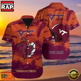 NCAA Custom Name Virginia Tech Hokies Hawaiian Shirt Cheap For Men Women