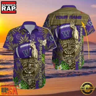 NCAA Custom Name Washington Huskies Hawaiian Shirt Cheap For Mens Womens