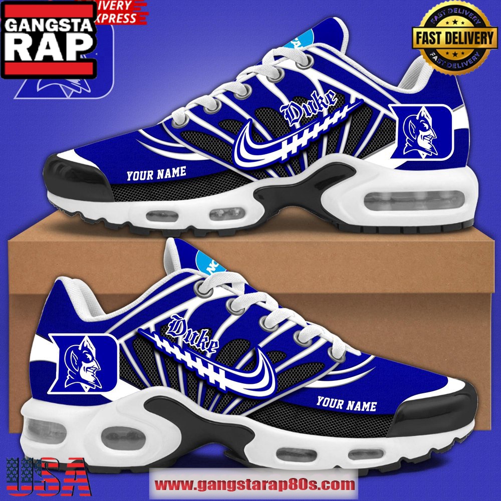 NCAA Duke Blue Devils Custom Name Air Max Plus Shoes Running Sneakers NCAA Duke Blue Devils Custom Name Air Max Plus Shoes Running Sneakers