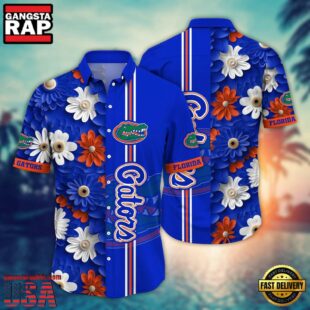 NCAA Florida Gators Flower Summer Aloha Button Hawaiian Shirt