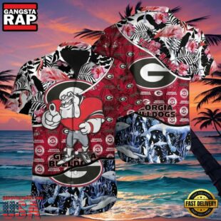 NCAA Georgia Bulldogs 3D Print Custom Name Cheap Hawaiian Shirt