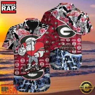 NCAA Georgia Bulldogs 3D Print Custom Name Cheap Hawaiian Shirt