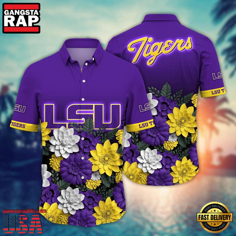 NCAA LSU TIGERS Hot Summer Aloha Hawaiian Shirt Hawaiian Shirt NCAA LSU TIGERS Hot Summer Aloha Hawaiian Shirt Hawaiian Shirt