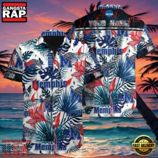 NCAA Memphis Tigers Custom Name Aloha Hawaii Shirt