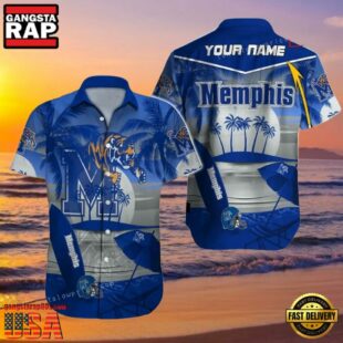 NCAA Memphis Tigers Custom Name Aloha Hawaiian Shirts