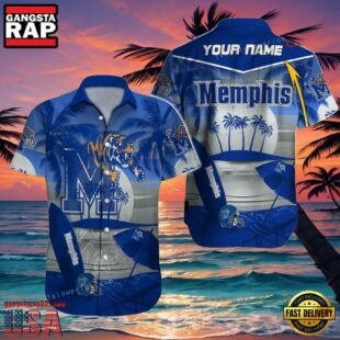 NCAA Memphis Tigers Custom Name Aloha Hawaiian Shirts